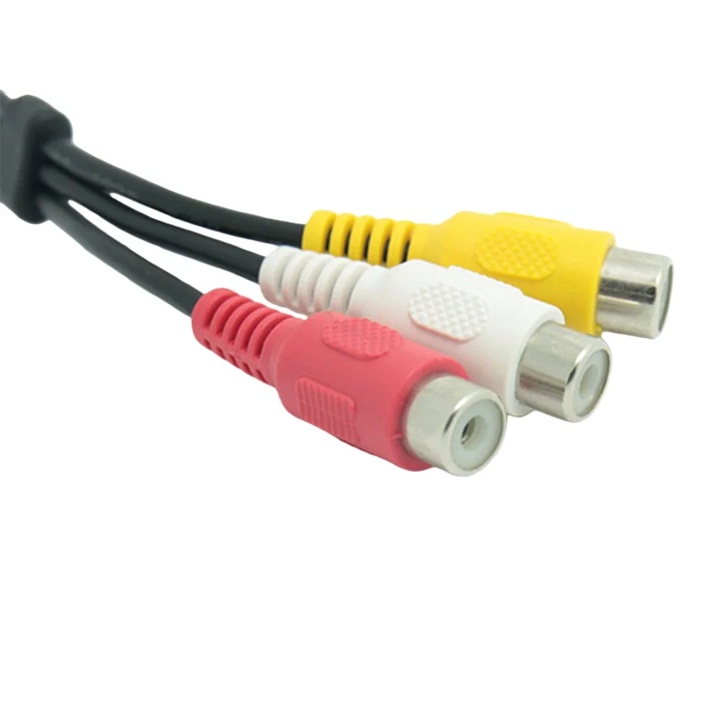 1 Pcs 3.5MM  For-RCA Cable Video Component Adapter Cable For TV 3.5mm To For-RCA Red White Yellow Male  Female Configuration ﻿