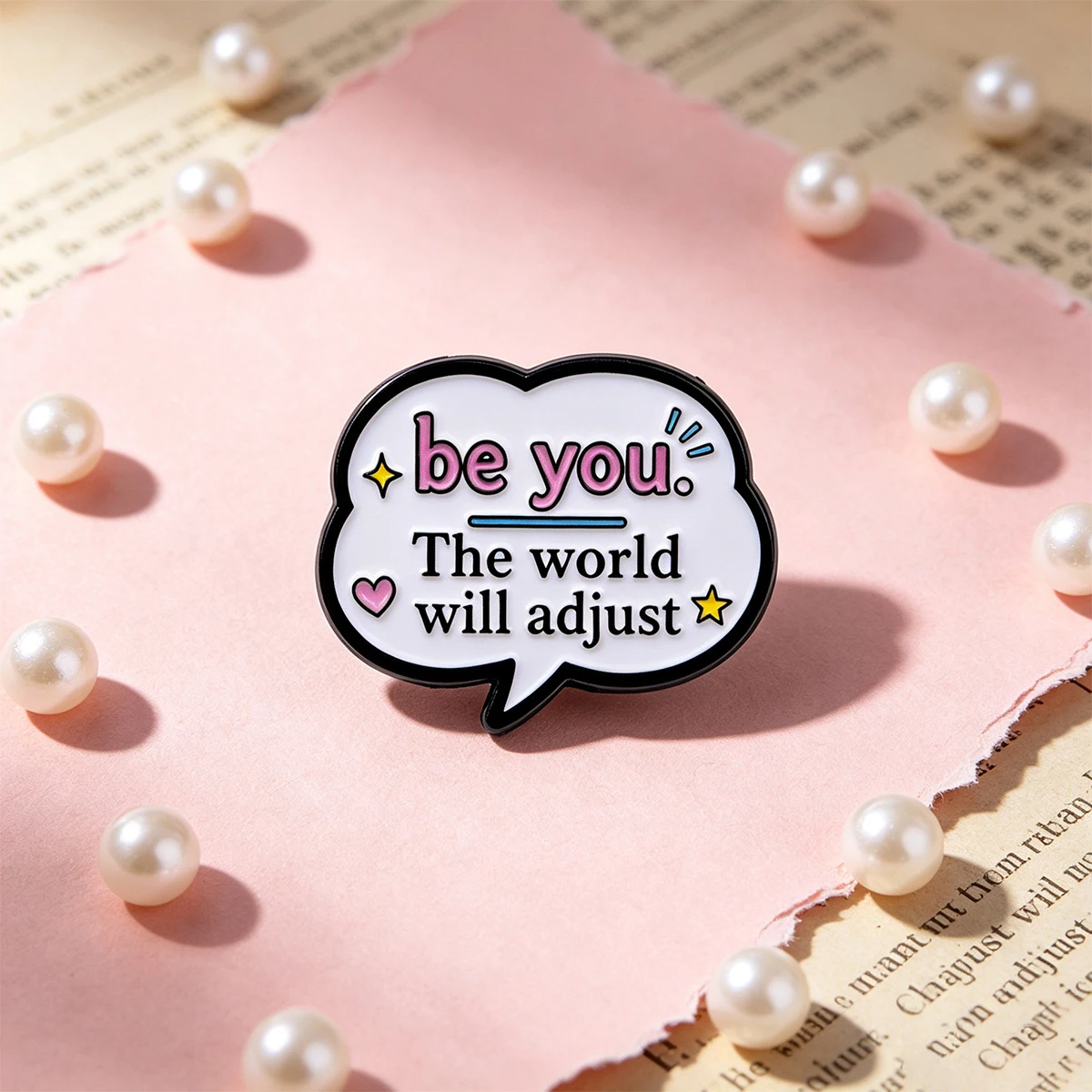 9-teiliges Set „Be You The World Will Adjust“ Emaille-Pins, Cartoon-Broschen für Mantelkragen, Reversnadeln, Metallabzeichen, Schmuckgeschenk – Detail 5
