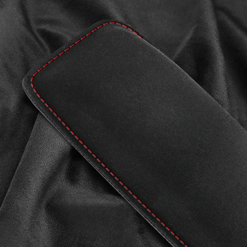 1pc Car Knee Pad- Leg Thigh Pillow- Memory Foam Suede Leather Auto Head Rest Cushion High Quality For Vehicles Support Comfort