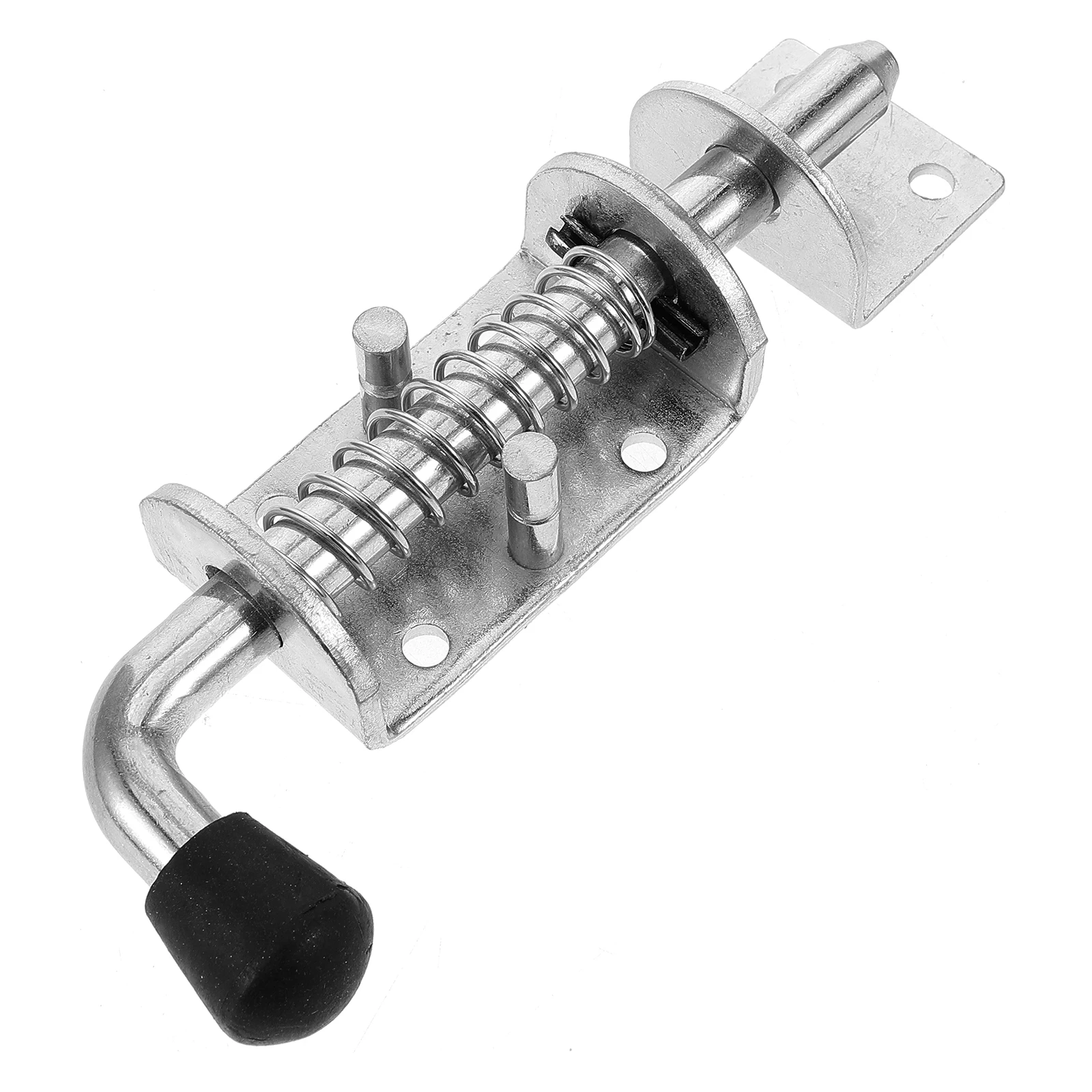 

Heavy Duty Spring Bolt Galvanized Iron Strong Door Lock Latch For Trailer Gate Garage Cabinet Spring Loaded Pin Easy Install