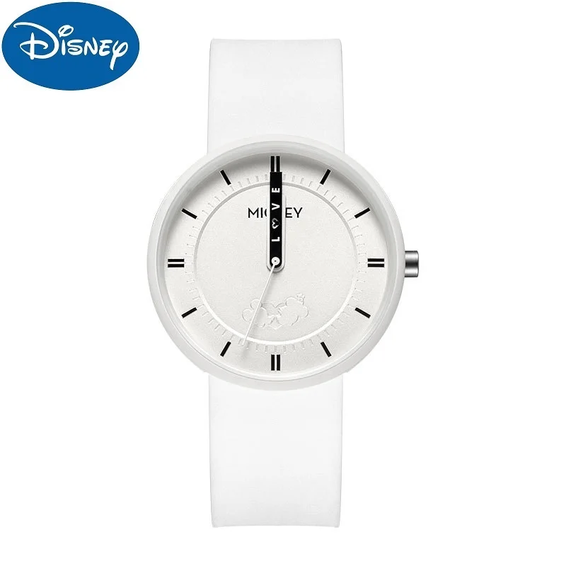 Disney Original Mickey Mouse Women Cartoon Quartz Wristwatch Girl Student Children Teenager Silicone Waterproof New Montre Femme