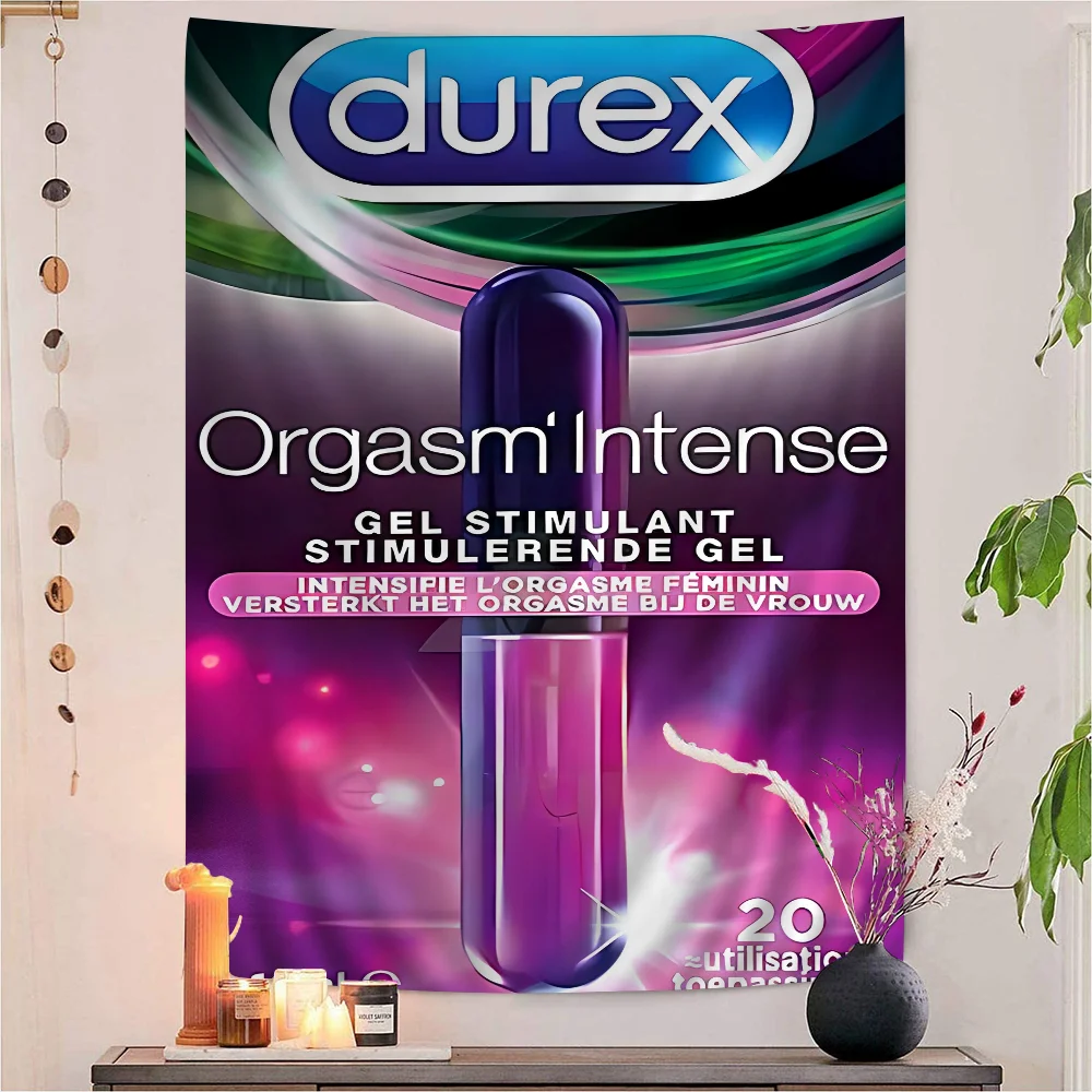 Sexy Condom Brand D-Durexes Tapestry Art Printing Cheap Hippie Wall Hanging Bohemian Wall Tapestries Mandala Art Home Decor