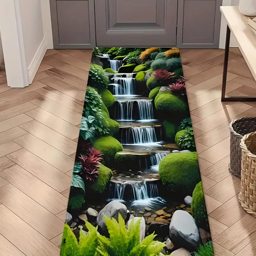 1pc Waterfall Forest Flower Pr - Commercial Printing Services recension och pris