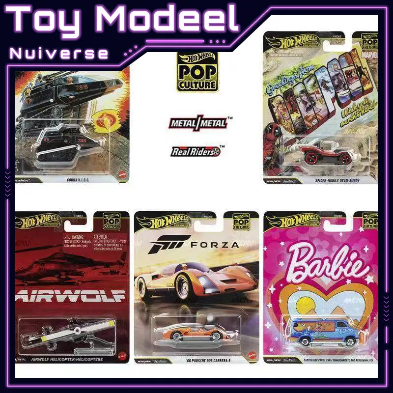 

Hot Wheels 1:64 HXD63 Pop Culture Porsche 906 Barbie Deadpool Spider-Vehicle Tank Diecast Toy Model Car Perfect Remarkable Gift