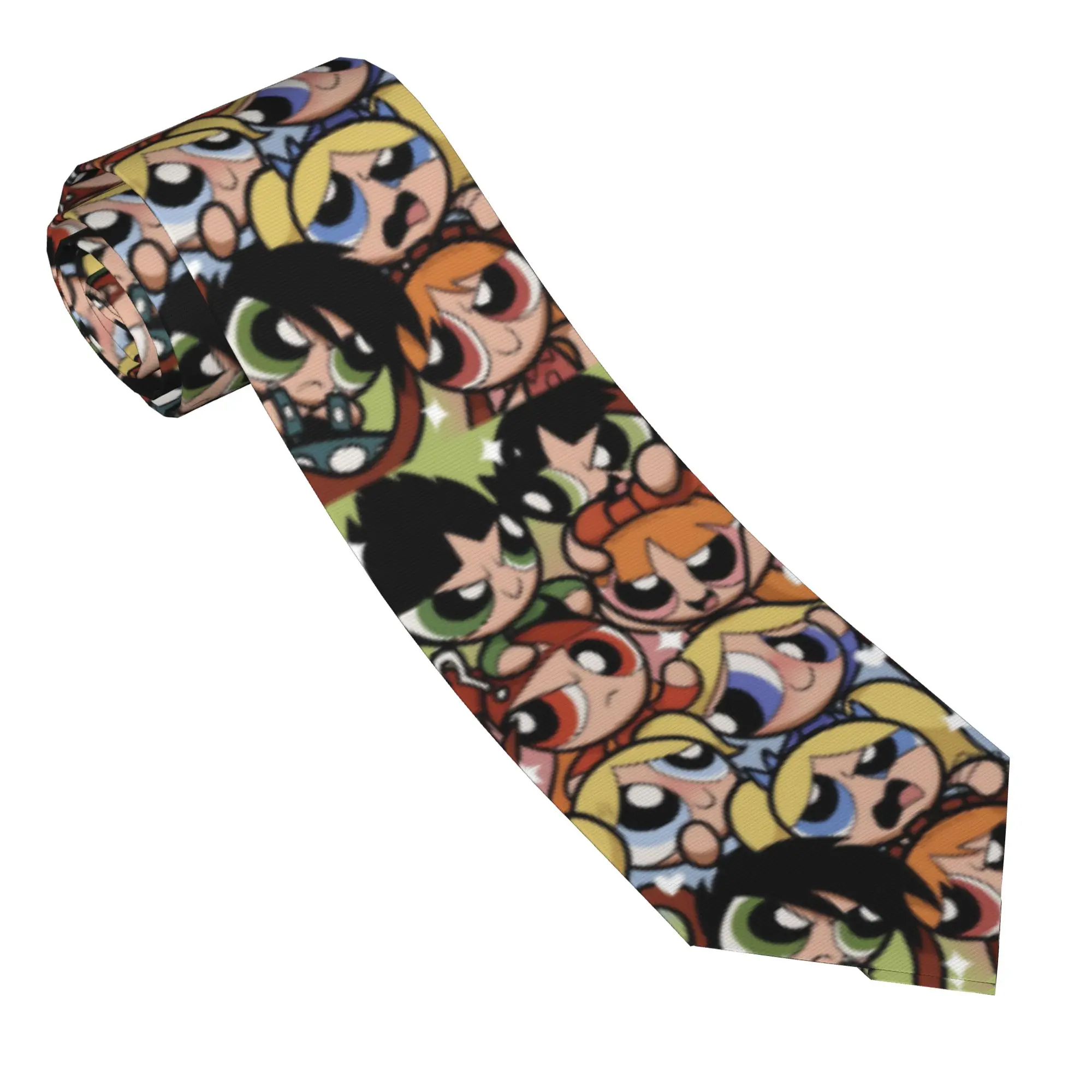 Whoopass Girls Cartoon 90s Neckties Men Polyester 8 cm Fashion  Narrow Neck Ties  for Men Suits Accessories Cravat Wedding Party