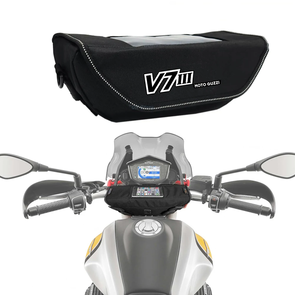 

For Moto Guzzi V85TT V9 Roamer / Bobber / V85 TT / V7 Stone Motorcycle accessory Waterproof And Dustproof Handlebar Storage Bag