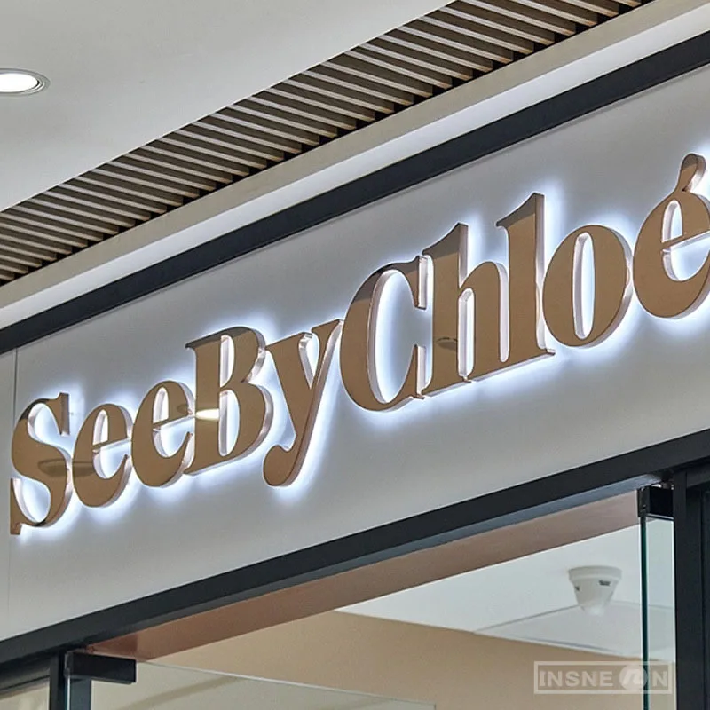 3D-Nummer Metall Buchstaben Zeichen hinter leuchtete Logo wasserdichte Außenbüro Werbung Backglow Board Store beleuchtete Zeichen