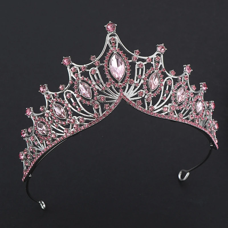 الباروك الملكة التيجان والتيجان حجر الراين الإكليل لحفلات الزفاف الأميرة الزفاف تاج الشعر مجوهرات اكسسوارات حفلة عيد ميلاد