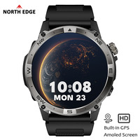 NORTH EDGE NEW GPS Smart Watch 1.43'' HD AMOLED Display Built-in GPS Altitude Barometer Compass Bluetooth Phone Call Smartwatch