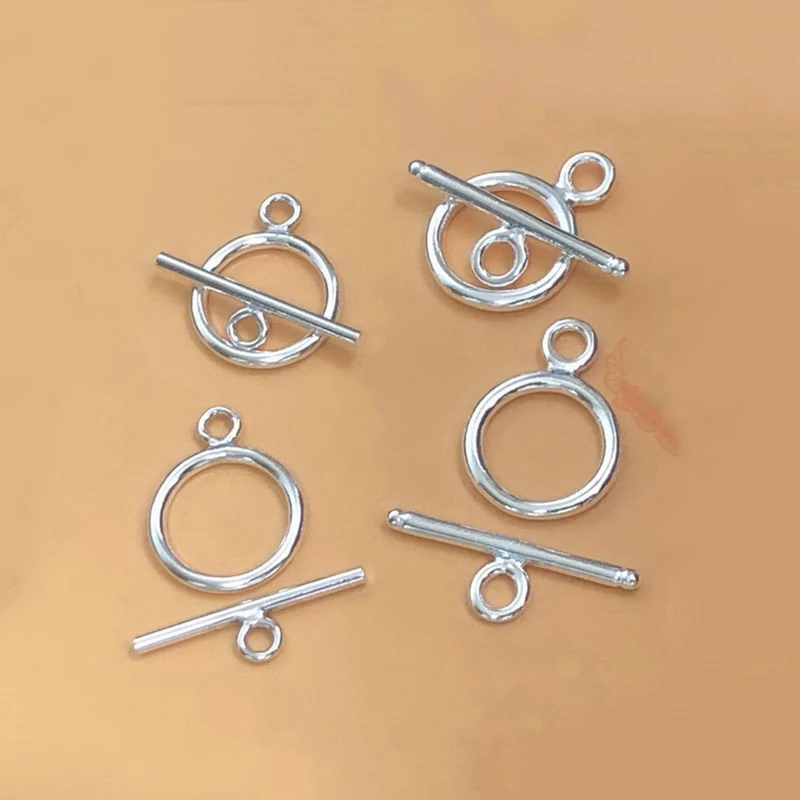 Ring Toggle Set 925 Sterling Silver Charm 9MM/11MM Silver Pendant For Bracelet Necklace Clasp DIY Jewelry Findings