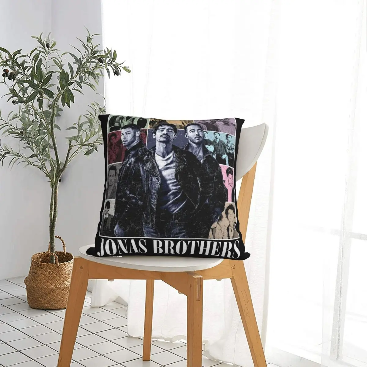 Jonas Brothers Throwback Harmony, Retro Boy Band Tour Pillowcase Cushion Cover Decor Pillow Case Cover Seat Drop Shipping