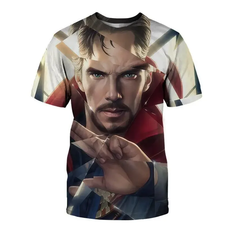 Marvel Men's T-shirt Doctor Strange Boys Girls T-shirt 3D Printed Short Sleeve Wolverine Men's T-shirt Deadpool Men's Clothing