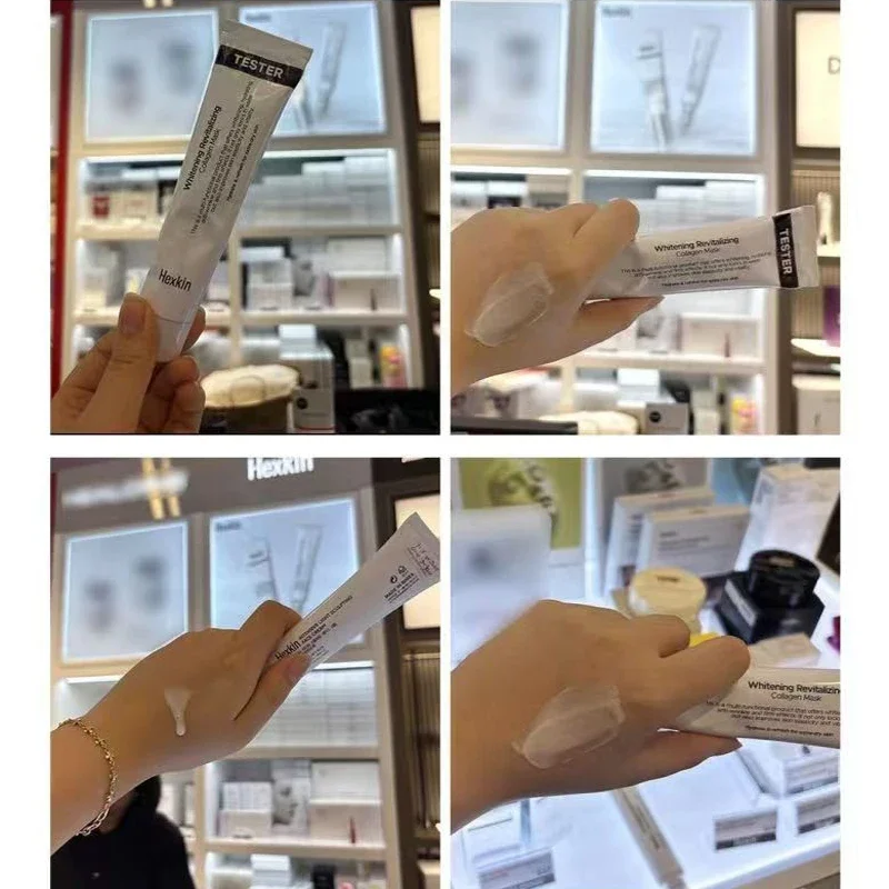 Hexkin 65g masque au collagène blanchissant revitalisant hydratant Anti-rides effets fermes améliore l'élasticité de la peau vitalité rafraîchir