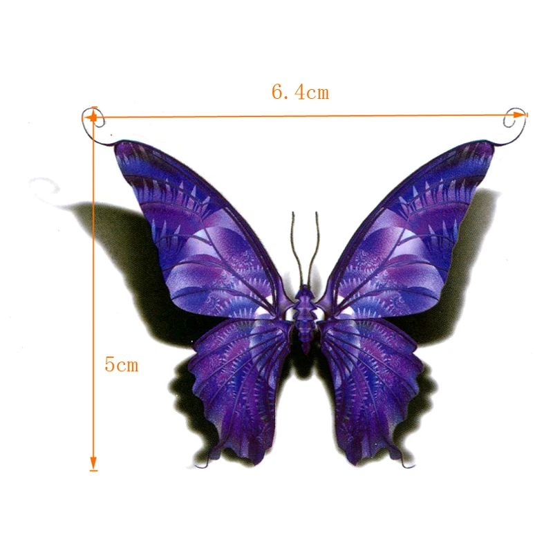 Purple Butterfly Waterproof Temporary Tattoos Men Fake Tattoo The Flash Beauty Animals Tatuajes Tatoos Temporarles For Women - Image 2