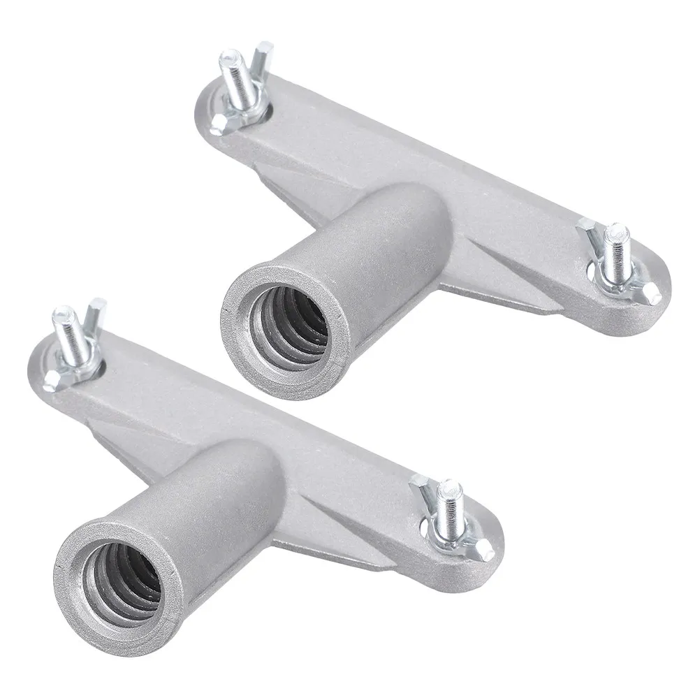 2Pcs Roller Brush Adapter Pole Handle Connector Aluminum Alloy Broom Head Threaded Mop Extension Replacement Connector