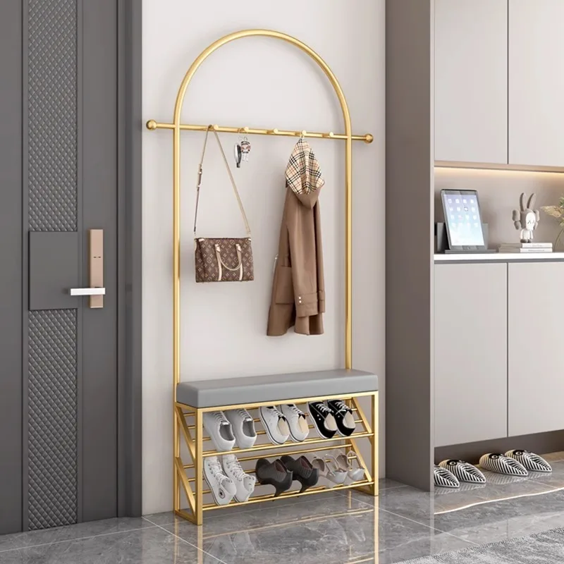 Custom. Entryway Simple Shoe with Floor-standing Coat Rack, Light Luxury Hat Rack, Integrated Home Entrance Shoe Cabinet a