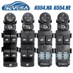 NEVOSA 6554.HA 6554.HE Master Mirror Button Power Window Switch For Citroen C4 2004 2005 2006 2007 2008 2009 2010 6554HA 6554HE