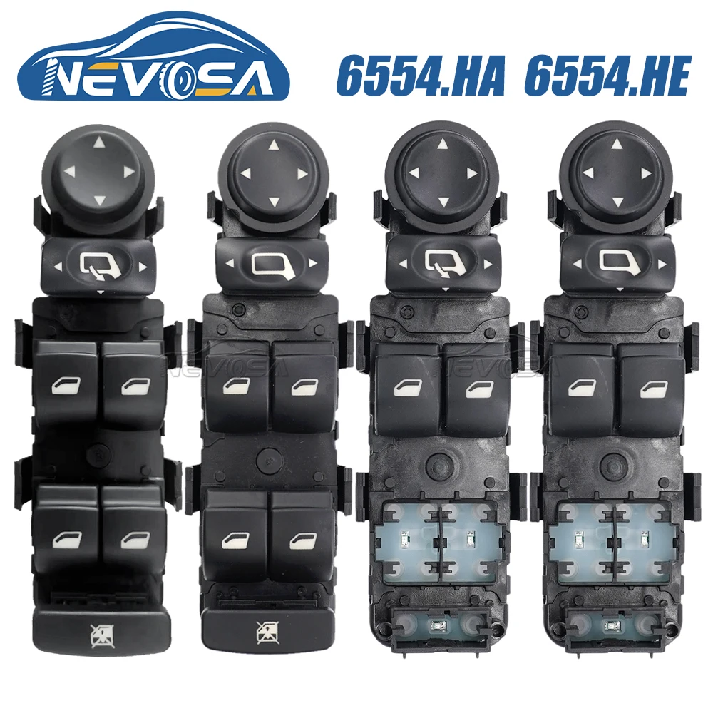 NEVOSA 6554.HA 6554.HE Przycisk głównego lusterka do Citroen C4 2004 2005 2006 2007 2008 2009 2010 6554HA 6554HE