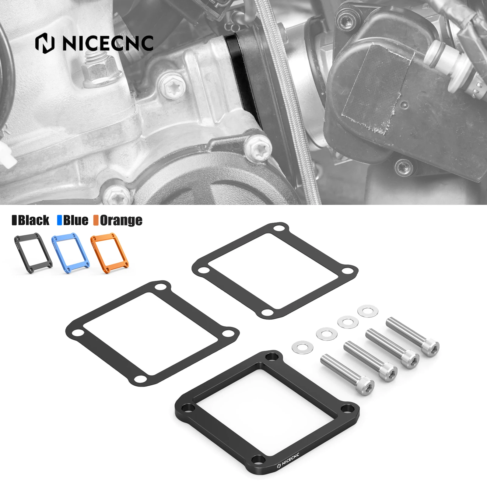 

NICECNC For KTM EXC 300 TBI EXC 250 XCW 300 Reed Valve Spacer Kit For Husqvarna TE 300 TE 250 For GasGas EC 300 EC 250 2024-2025