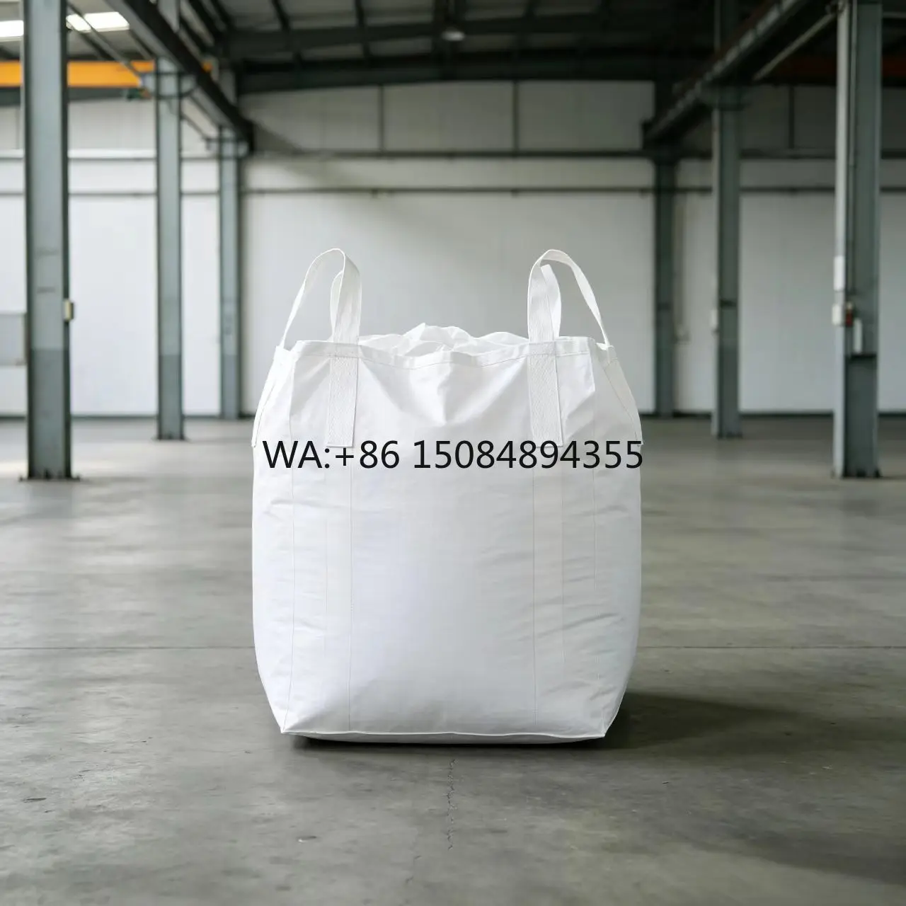 PP Jumbo FIBC Ton Bag Flat Bottom 1000kg Breathable Big Bag for Sand Stone Animal Use