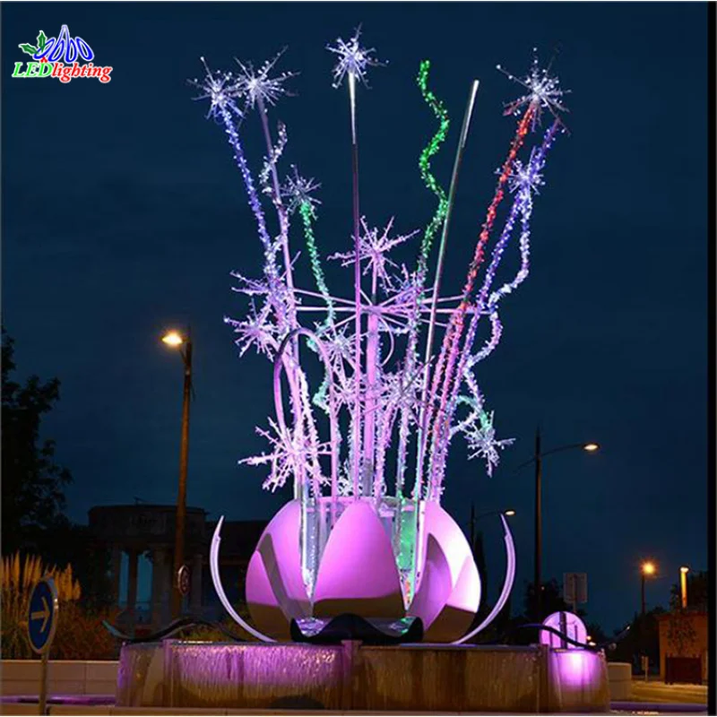 custom.Outdoor LED White Branch Tree Lights Large Illuminated Artificial 3D Tree