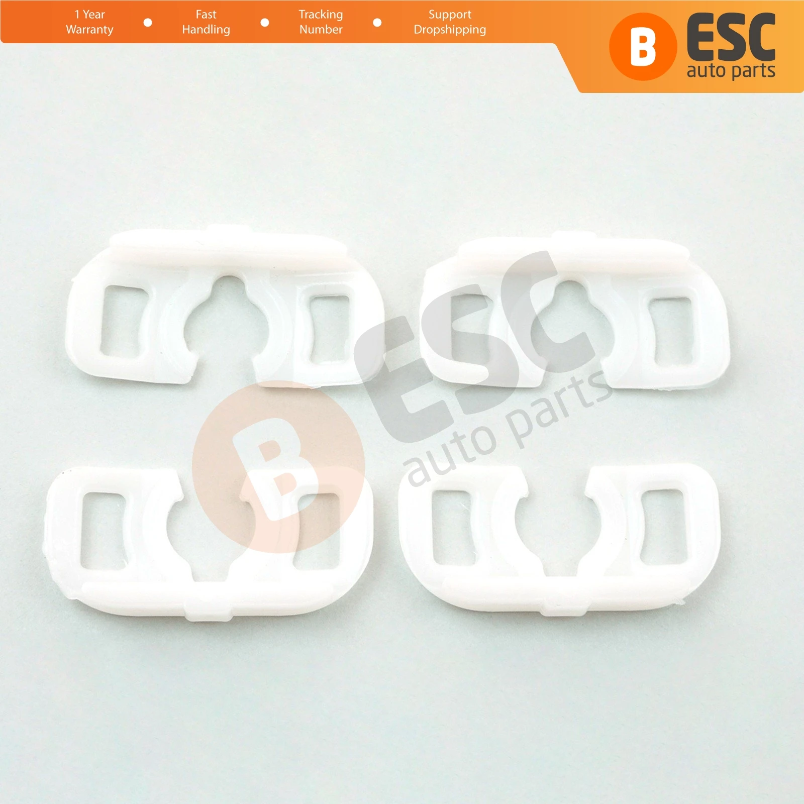 ESC Auto Parts EWR5111 4 Pieces Electrical Power Window Regulator Repair Clamp Clips Type:2 Fast Shipment Ship From Turkey