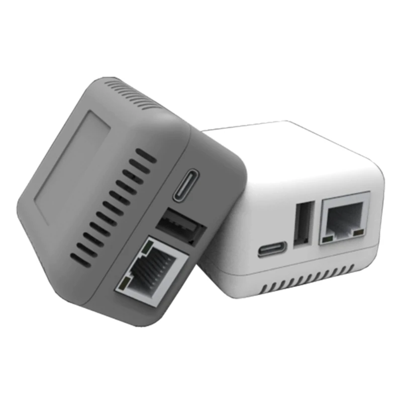 Imagem -02 - Mini Servidor de Impressão Usb 2.0 Conexão de Cabo Fácil Servidor de Impressão com Porta Lan Rj45 Np330