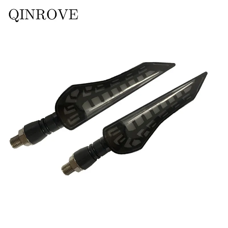 Motorcycle LED Turn Signal Light 12V 10mm ABS Flowing Indicator Lamp Universal For Suzuki SV 400 650 Bandit Honda CFMOTO Beneli