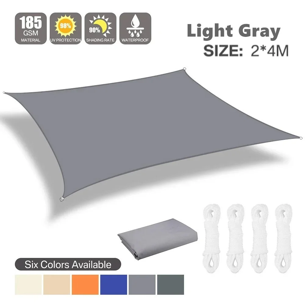Zonnescherm Zeil 6m/5m/4M/3m/2M Driehoek Rechthoek UV Blok Zonnescherm Doek Luifel voor Tuin Dek Patio Achtertuin Gazon Tuin Buiten