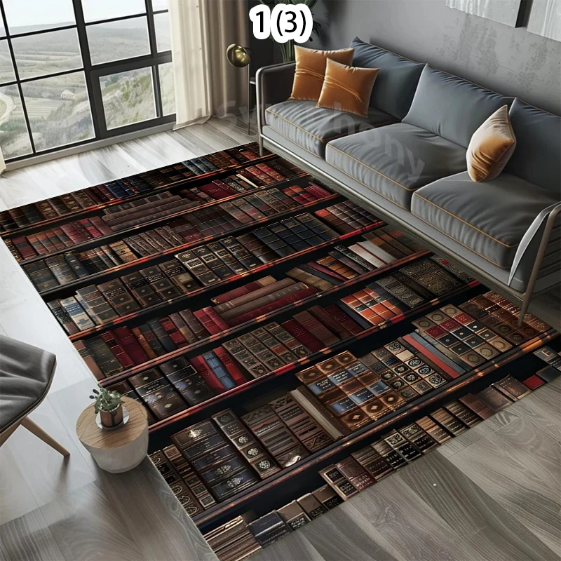 

Коврик-подстилка для пола Magic Book Library: мягкий, нескользящий, легко чистится, для гостиной, спальни, у дивана, в качестве придверного коврика или игрового коврика