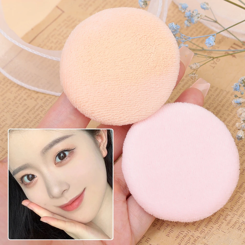 

50pcs Round Cosmetic Puff Set Makeup Sponges Foundation Loose Powder Women Powder Puff Makeup Tools Cheap Korean Make Up Tools