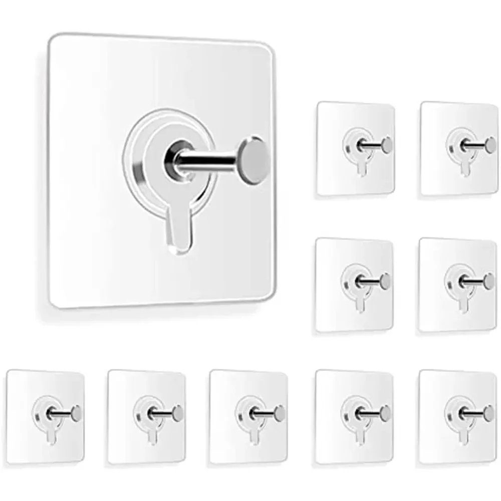 30pcs Punch-Free Wall Hooks Ultra-Strong Adhesive Damage-Free Install Durable Seamless Design for Photo Frames Bathroom Kitchen