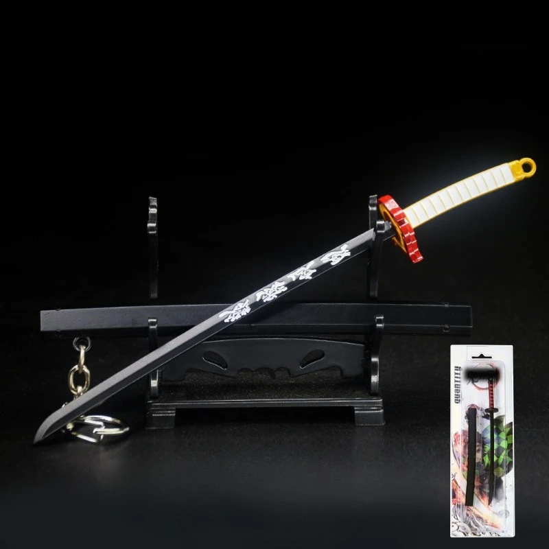 17cm/6.7in demon slayer samurai espadas katana cosplay anime arma adereços periféricos modelo de treinamento presentes ornamentos brinquedos ao ar livre