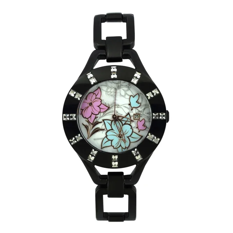 Genuine Fashion Trend Waterproof Women’s Watch Bracelet With Diamonds Stainless Steel Chain Elegant Reloj Mujer Exquisite