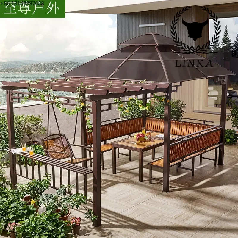 

Outdoor pavilion, villa, courtyard, garden, tent, sunlight board, pavilion, European style outdoor park, terrace, pavilion