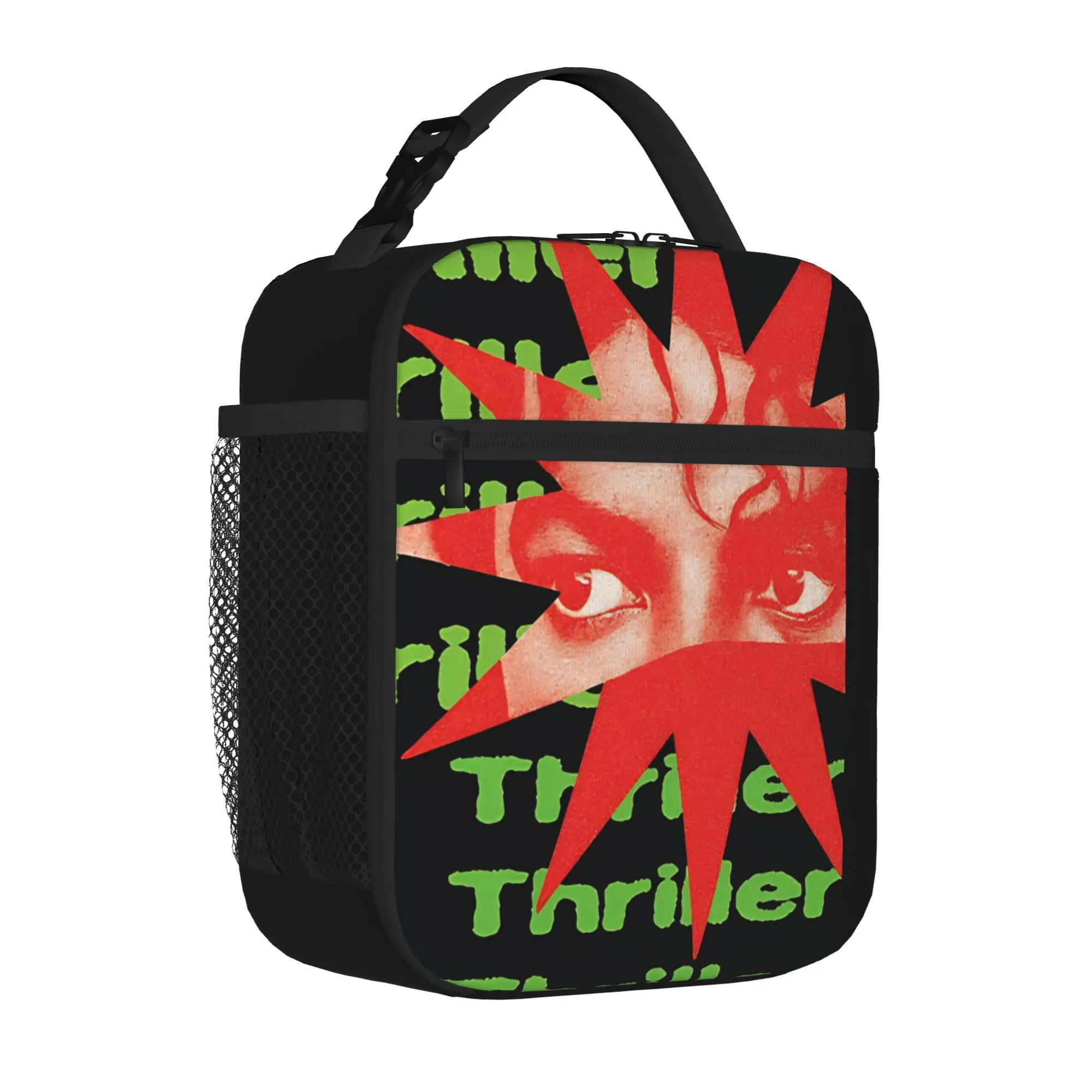 1 Piece For Students Food Container retro Portable Pocket Michael Jacksonn Zipper Closure Aluminum Foil Food Pouch For Travel