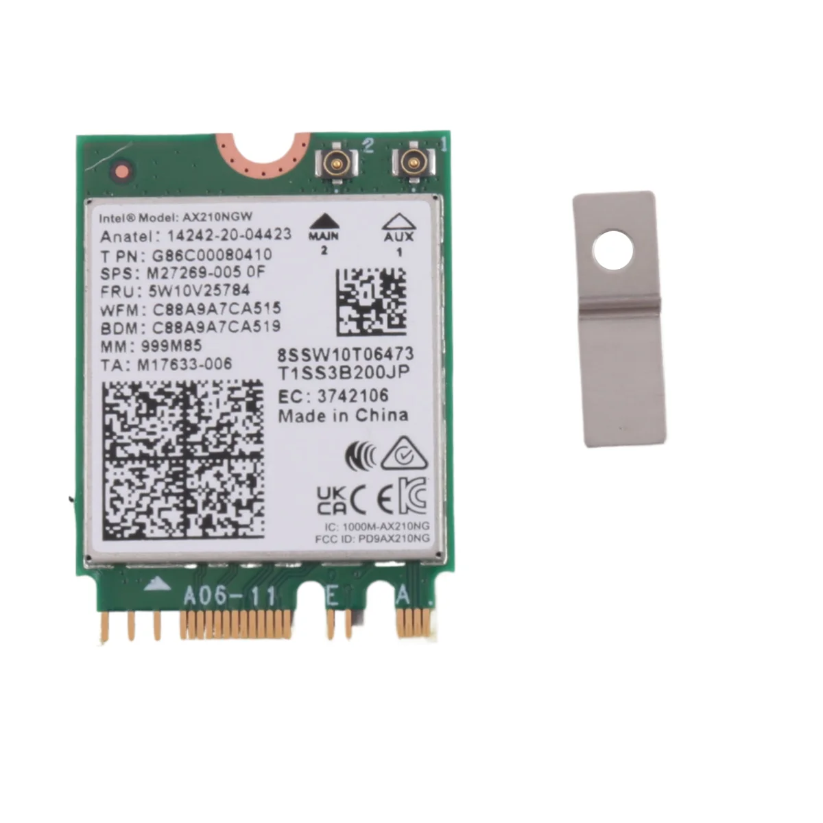 Беспроводная карта Wi-Fi 6E AX210, 2400 Мбит/с, Bluetooth 5,2, настольный комплект 802.11Ax, 2,4G/5Ghz/6Ghz AX210NGW, с антенной 10DBi