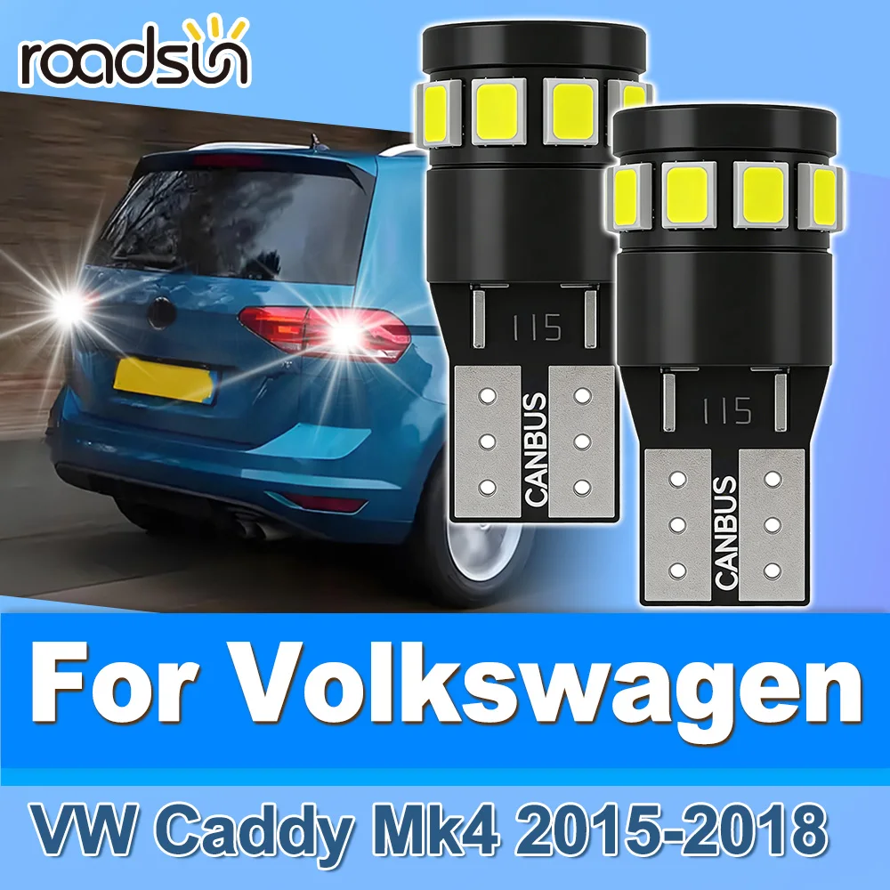 

Roadsun 2X Canbus LED License Plate Lamp Ultra Parking Light Bulbs Plug And Play For Volkswagen VW Caddy Mk4 2015 2016 2017 2018