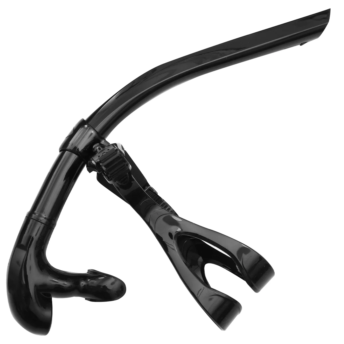 Swimming Snorkel Adjustable Training Equipment for Adult Snorkeling Gear Black Silicone Tube Purge Design Quick