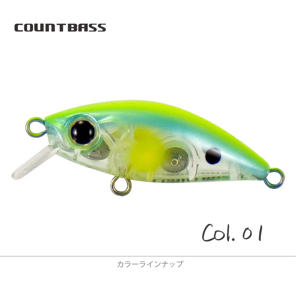COUNTBASS Langsam sinkender Minnow 43 mm 1-3/4" 4,8 g 3/16 oz. Wobbler HardBait Plug Angelköder La Peche Au Leurre – Detail 12