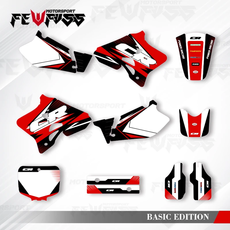

Fewfuss Graphics Decals Stickers Motorcycle Background Custom For Honda 1995 1996 1997 CR125 1995 1996 CR250 001