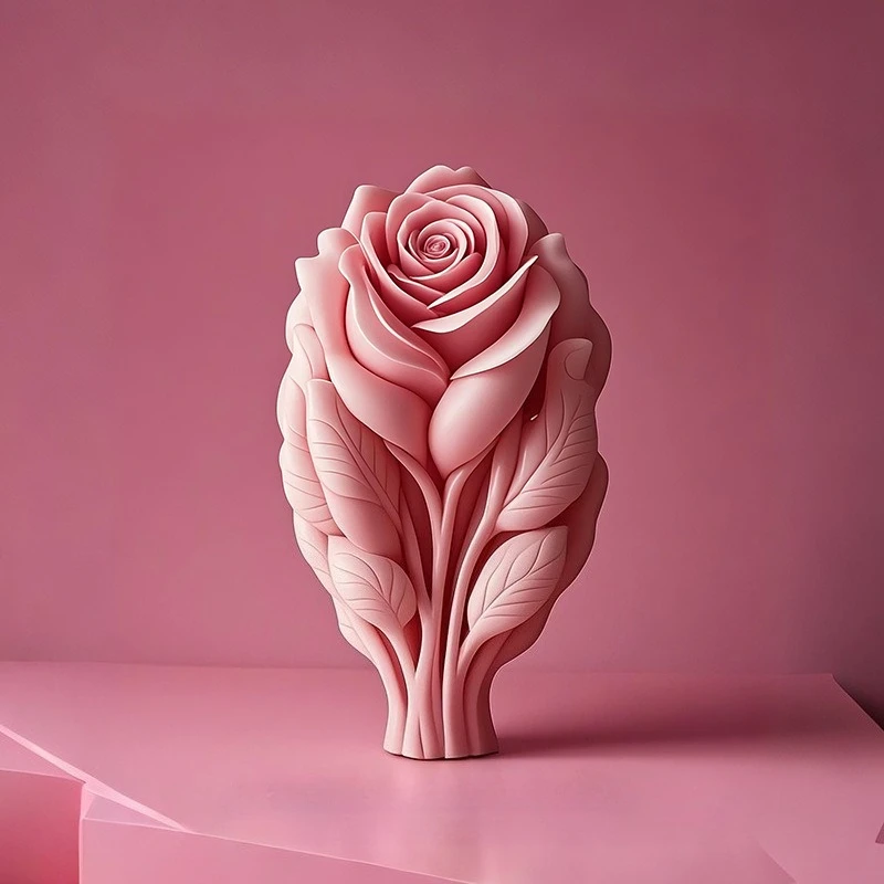 

3D форма для свечей в виде розы, сделай сам, свадебные декоративные ароматические цветы, орнамент, гипс, форма для эпоксидной смолы, свечи ручной работы, принадлежности для изготовления мыла