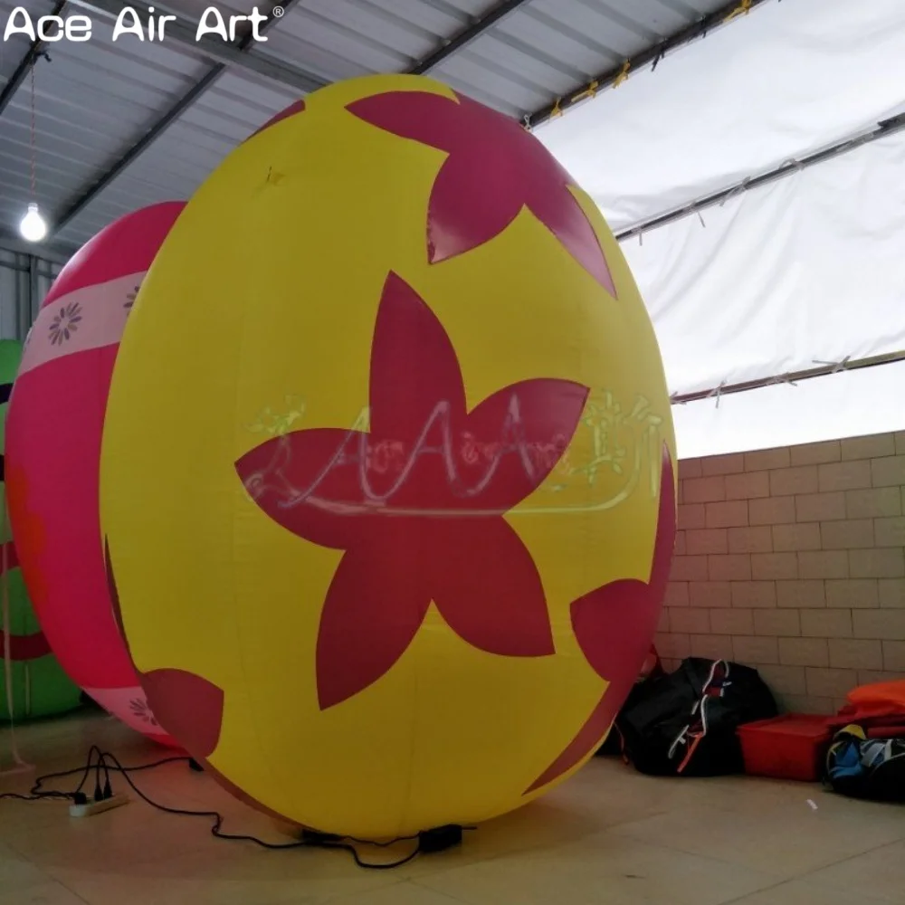 Gigantische opblaasbare paaseieren, kleurrijke vakantietuindecoraties voor paasfeestjes en buitentuindisplay