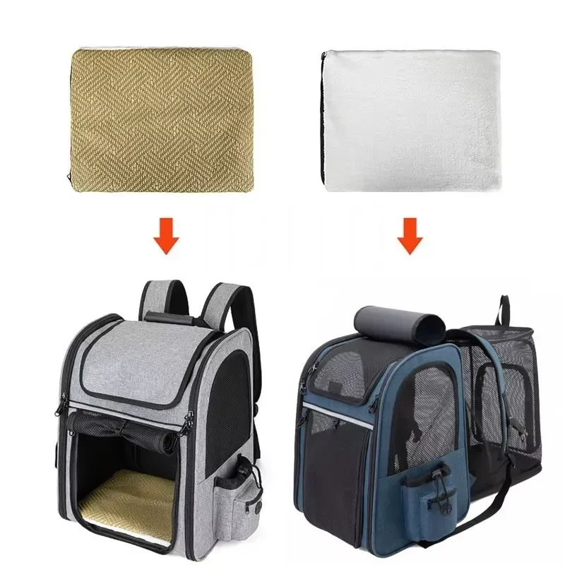 Large Size Simple Pet Tote Bag Backpack Durable Portable Zipper Breathable Small Animal Cat Dog Travel Carrier