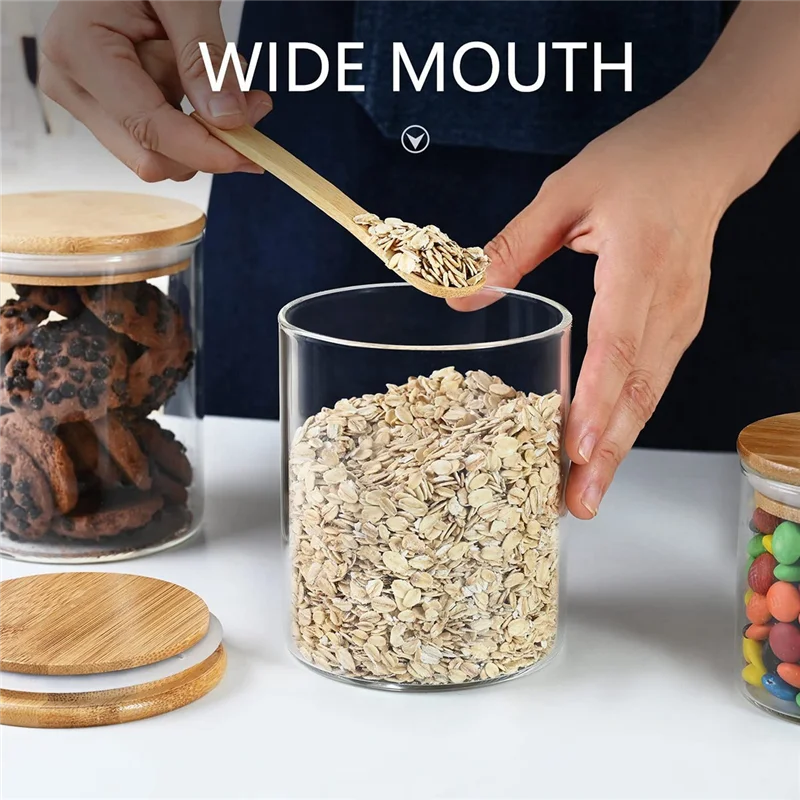 ภาชนะเก็บอาหารแก้วพร้อมฝาปิดขว - Food Storage Glass Containers Large บทวิจารณ์และราคา