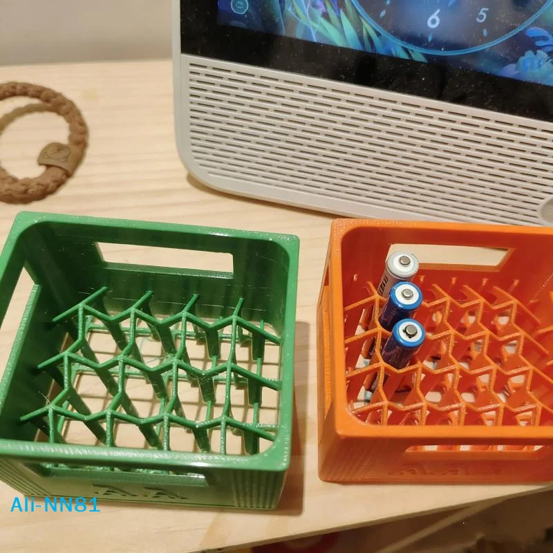 【N】1Pcs Large Capacity 30/20 Compartments Durable Plastic Organizer 3D Printed AAA/AA Battery Storage Box For Home Decoration