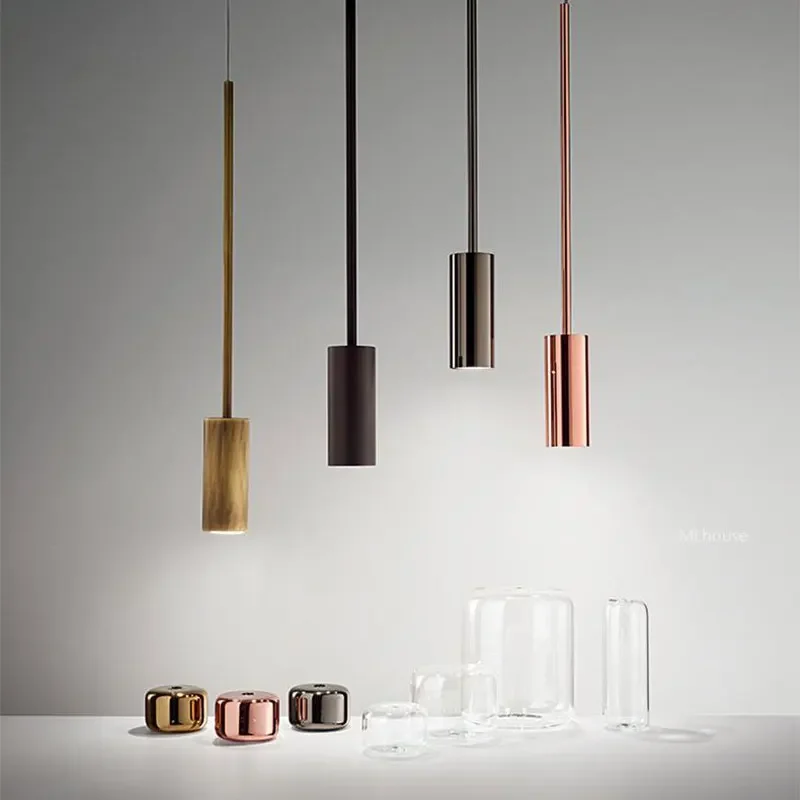 Restaurant LED Ceiling Pendant Light Lamp Chandelier For Dining Room Bedroom Bedside Hotel Bar Counter Indoor Lighting Glass E27