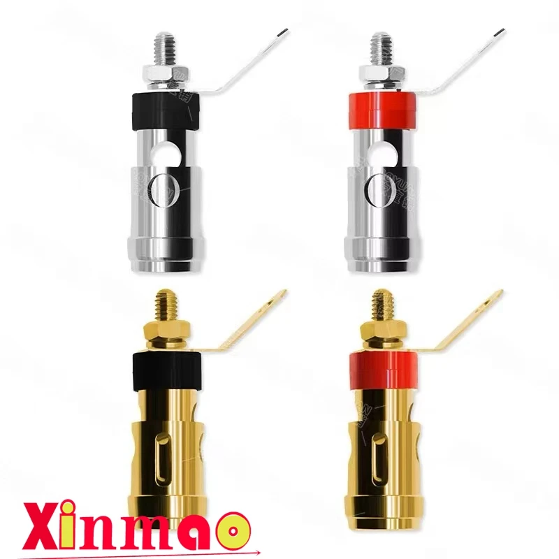 1pair Large spring terminal press type self-locking audio speaker amplifier speaker terminal signal socket