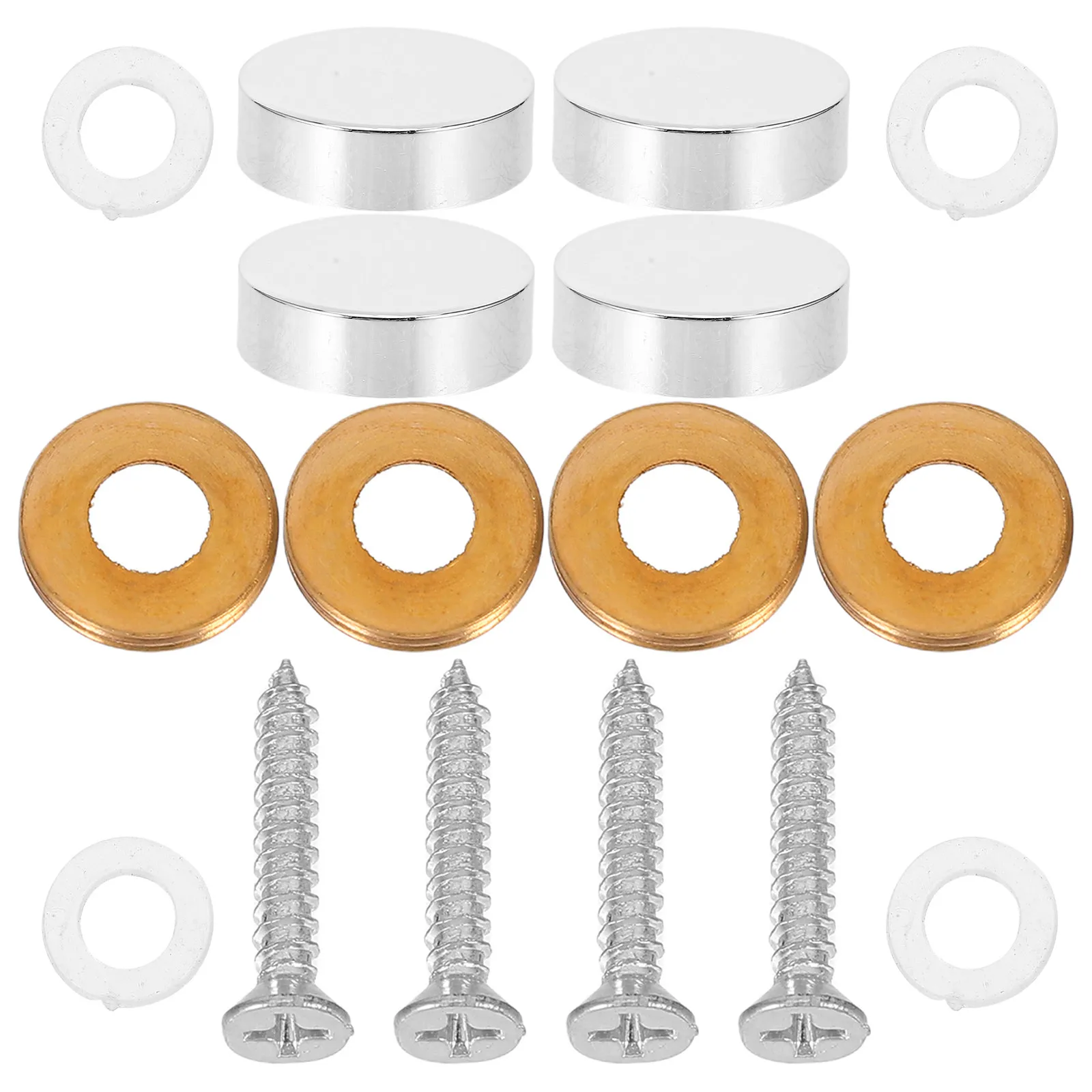 1Set Copper Mirror Nails Heavy Duty Flat Glass Mounts Easy Installation No Tools Required Bathroom Mirror Mounting Clips Copper