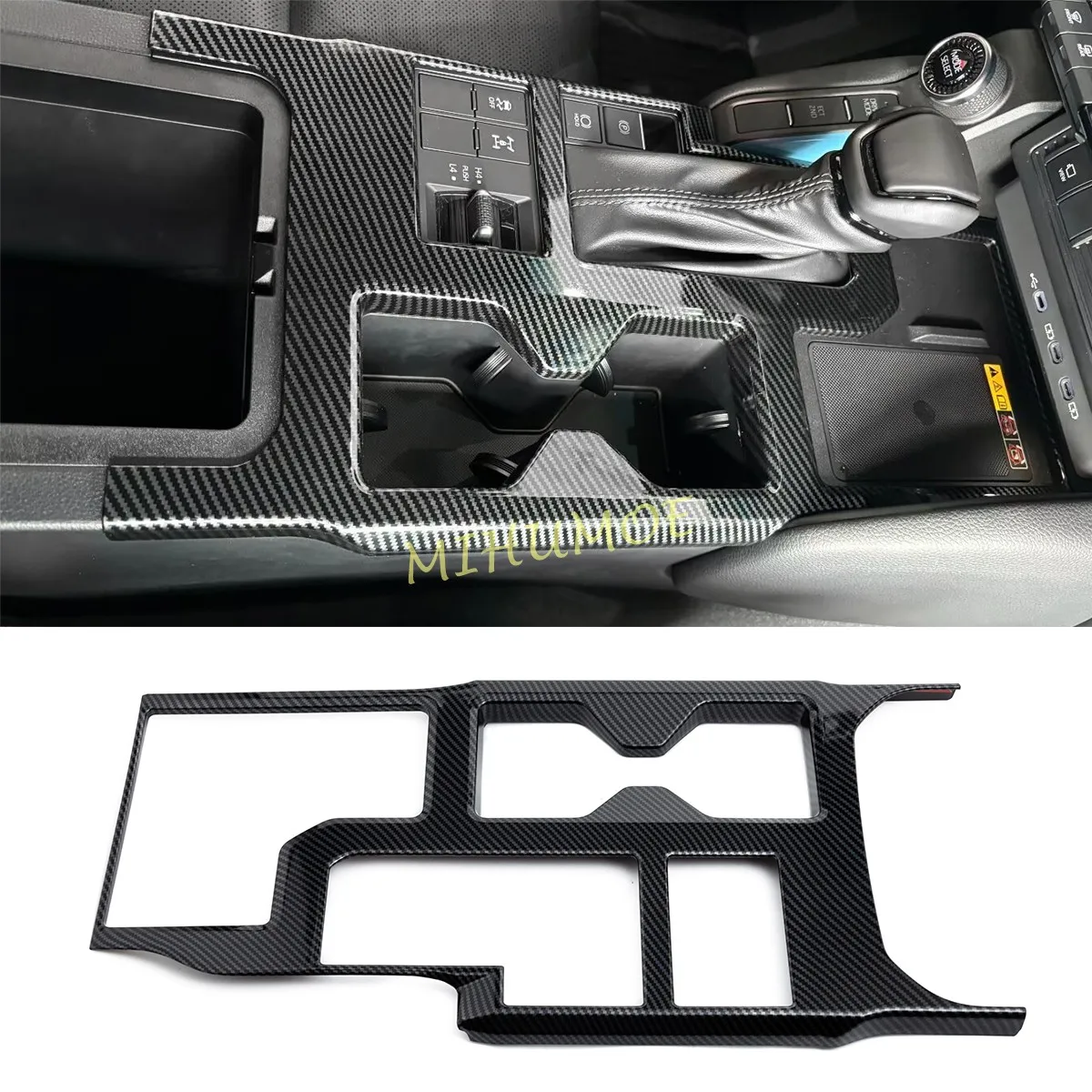

For 2024-2025 Land Cruiser LC250 Prado Carbon Fiber ABS Car-styling Interior Center Console Gear Shift Panel Cover Frame Trim